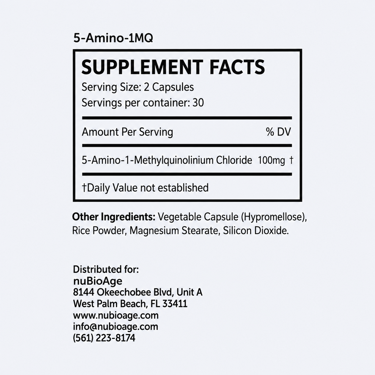 5-Amino-1MQ Capsules | Cellular Energy & Weight Loss – Dr Jones Supplements